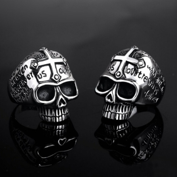 Other - skull ring stainless steel men biker all size